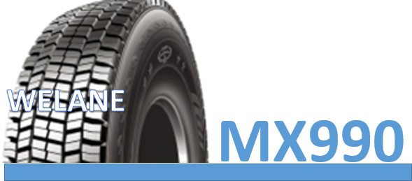 Black 16PR / 18PR Truck Bus Radial Tyres MX990 Model Tubeless For Long Haul supplier