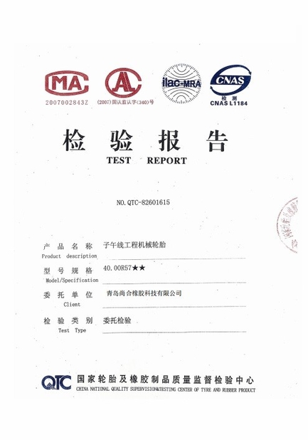 China Qingdao Shanghe Rubber Technology Co., Ltd Certification