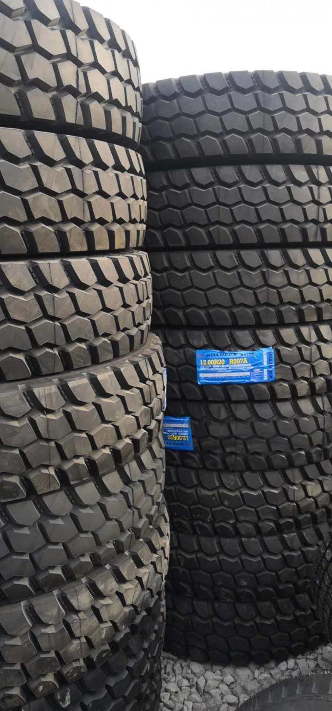 Ply Rating 20pr Mining Truck Tires 1200R20 Pattern Depth 25mm