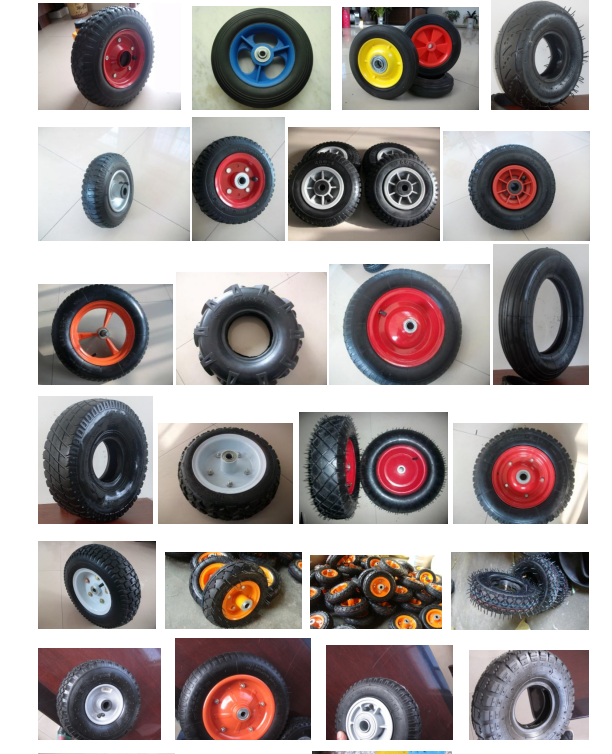 OEM PU Foam Semi Hollow 8 Inch Solid Hard Rubber Wheel 325-8